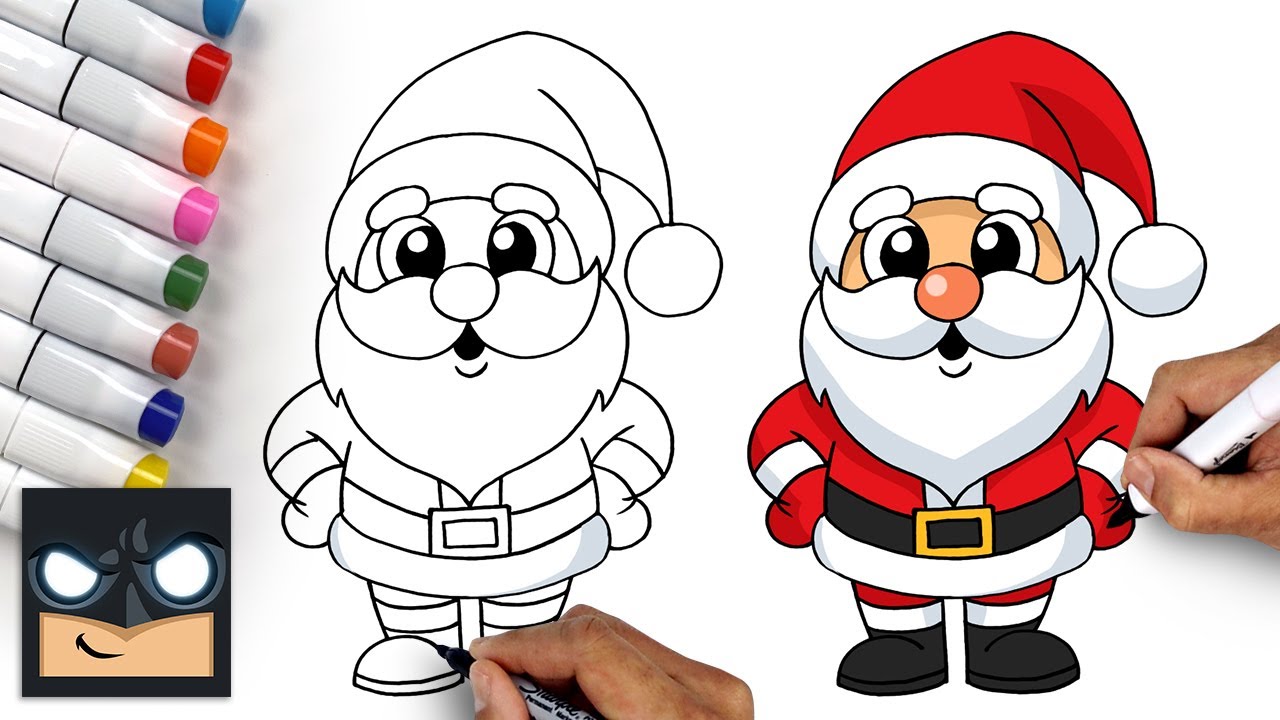 Santa Claus Drawing On Ruled Paper High-Res Vector Graphic - Getty Images